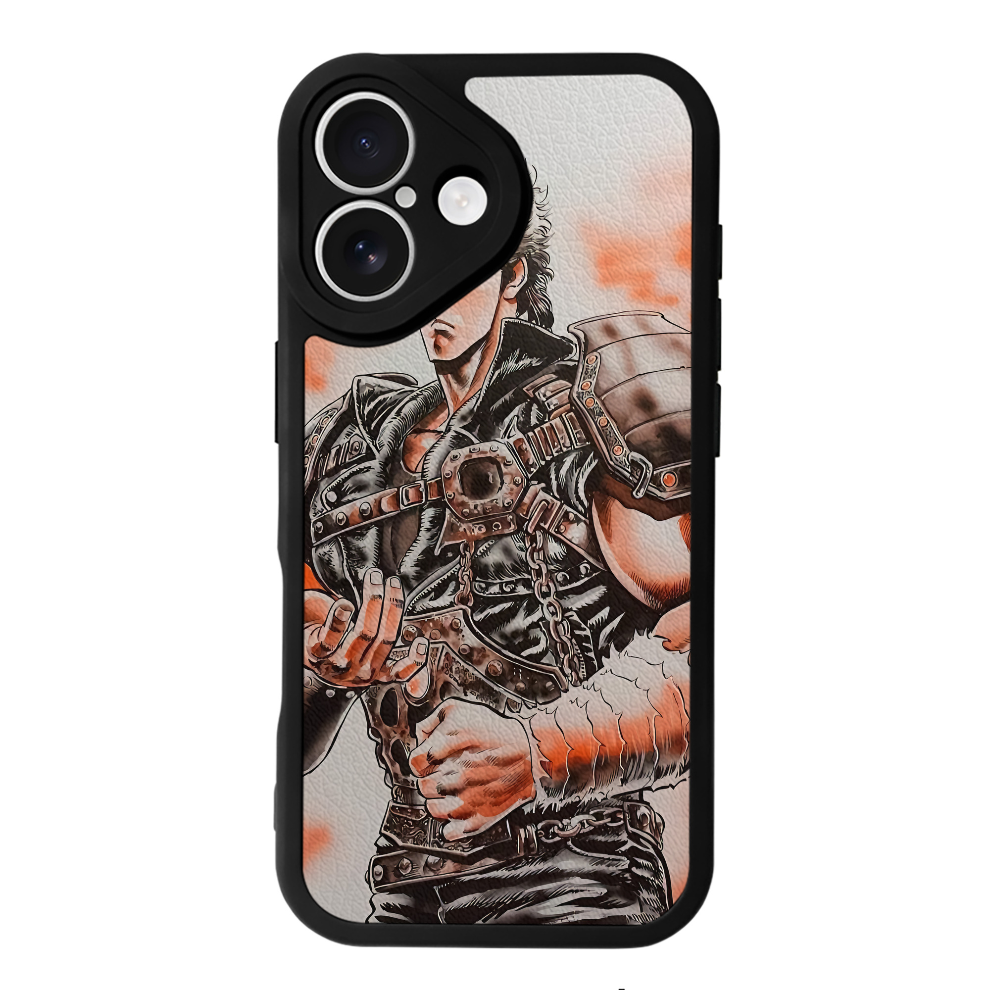 （画像用） 北斗の拳 Fist of the North Star 【iPhone 16シリーズ対応】シリコンスマホケース（レザー調） 材質：シリコン